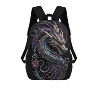 sinyumoney Impression 3D Aesthetic Steampunk Dragon Sacs À Dos Scolaires Pour Enfants De 17 Pouces, Sacs À Livres Pour Garçons, Grand Sac À Dos De Voyage, Sacs À Dos De Jour