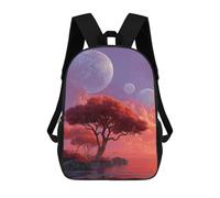 sinyumoney Impression 3D Alien Planet with Red Trees Sacs À Dos Scolaires Pour Enfants De 17 Pouces, Sacs À Livres Pour Garçons, Grand Sac À Dos De Voyage, Sacs À Dos De Jour