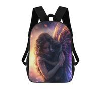 sinyumoney Impression 3D Angel Wings Cat Hug Fantasy Art Sacs À Dos Scolaires Pour Enfants De 17 Pouces, Sacs À Livres Pour Garçons, Grand Sac À Dos De Voyage, Sacs À Dos De Jour