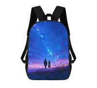 sinyumoney Impression 3D Anime Couple Under Stars Sacs À Dos Scolaires Pour Enfants De 17 Pouces, Sacs À Livres Pour Garçons, Grand Sac À Dos De Voyage, Sacs À Dos De Jour