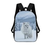 sinyumoney Impression 3D Art Fox in Snowy Winter Landscape Sacs À Dos Scolaires Pour Enfants De 17 Pouces, Sacs À Livres Pour Garçons, Grand Sac À Dos De Voyage, Sacs À Dos De Jour