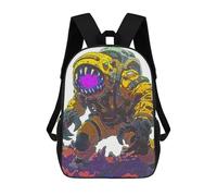 sinyumoney Impression 3D Astronaut Alien Sacs À Dos Scolaires Pour Enfants De 17 Pouces, Sacs À Livres Pour Garçons, Grand Sac À Dos De Voyage, Sacs À Dos De Jour
