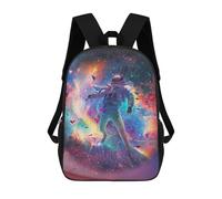 sinyumoney Impression 3D Astronaut in Space with Butterflies Sacs À Dos Scolaires Pour Enfants, Cartables Pour Garçons, Grand Sac À Dos De Voyage, Sacs À Dos De Jour 17inch