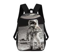 sinyumoney Impression 3D Astronaut on The Moon Sacs À Dos Scolaires Pour Enfants, Cartables Pour Garçons, Grand Sac À Dos De Voyage, Sacs À Dos De Jour 17inch