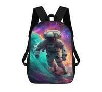 sinyumoney Impression 3D Astronaut Surfing in Space Sacs À Dos Scolaires Pour Enfants De 17 Pouces, Sacs À Livres Pour Garçons, Grand Sac À Dos De Voyage, Sacs À Dos De Jour