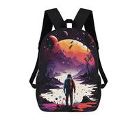 sinyumoney Impression 3D Astronaut's Cosmic Journey Sacs À Dos Scolaires Pour Enfants, Cartables Pour Garçons, Grand Sac À Dos De Voyage, Sacs À Dos De Jour 17inch
