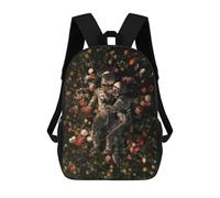 sinyumoney Impression 3D Astronauts in Flowers Sacs À Dos Scolaires Pour Enfants De 17 Pouces, Sacs À Livres Pour Garçons, Grand Sac À Dos De Voyage, Sacs À Dos De Jour
