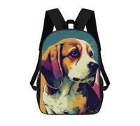 sinyumoney Impression 3D Beagle Pop Art Dog Sacs À Dos Scolaires Pour Enfants, Cartables Pour Garçons, Grand Sac À Dos De Voyage, Sacs À Dos De Jour 17inch