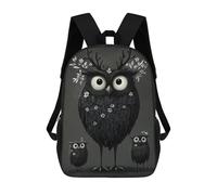 sinyumoney Impression 3D Black And White Owl Family Sacs À Dos Scolaires Pour Enfants, Cartables Pour Garçons, Grand Sac À Dos De Voyage, Sacs À Dos De Jour 17inch