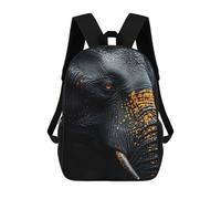sinyumoney Impression 3D Black Elephant with Orange Markings Sacs À Dos Scolaires Pour Enfants De 17 Pouces, Sacs À Livres Pour Garçons, Grand Sac À Dos De Voyage, Sacs À Dos De Jour
