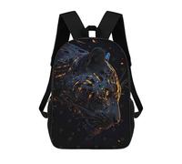 sinyumoney Impression 3D Black Panther with Glowing Spots Sacs À Dos Scolaires Pour Enfants, Cartables Pour Garçons, Grand Sac À Dos De Voyage, Sacs À Dos De Jour 17inch
