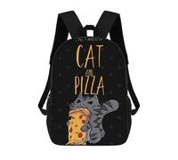 sinyumoney Impression 3D Cat Pizza Sacs À Dos Scolaires Pour Enfants, Cartables Pour Garçons, Grand Sac À Dos De Voyage, Sacs À Dos De Jour 17inch