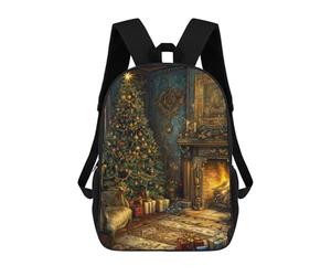 sinyumoney Impression 3D Christmas Eve Painting Sacs À Dos Scolaires Pour Enfants, Cartables Pour Garçons, Grand Sac À Dos De Voyage, Sacs À Dos De Jour 17inch