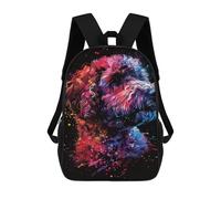 sinyumoney Impression 3D Colorful Abstract Dog Art Print-59 Sacs À Dos Scolaires Pour Enfants De 17 Pouces, Sacs À Livres Pour Garçons, Grand Sac À Dos De Voyage, Sacs À Dos De Jour