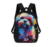 sinyumoney Impression 3D Colorful Abstract Dog Art Print-66 Sacs À Dos Scolaires Pour Enfants De 17 Pouces, Sacs À Livres Pour Garçons, Grand Sac À Dos De Voyage, Sacs À Dos De Jour