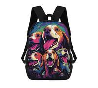 sinyumoney Impression 3D Colorful Beagle Compilation Sacs À Dos Scolaires Pour Enfants De 17 Pouces, Sacs À Livres Pour Garçons, Grand Sac À Dos De Voyage, Sacs À Dos De Jour