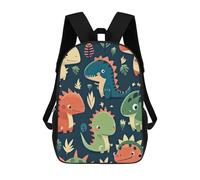 sinyumoney Impression 3D Colorful Dinosaur Friends -1 Sacs À Dos Scolaires Pour Enfants, Cartables Pour Garçons, Grand Sac À Dos De Voyage, Sacs À Dos De Jour 17inch