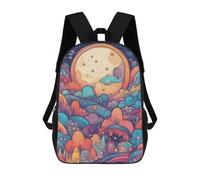 sinyumoney Impression 3D Colorful Fantasy World Sacs À Dos Scolaires Pour Enfants, Cartables Pour Garçons, Grand Sac À Dos De Voyage, Sacs À Dos De Jour 17inch