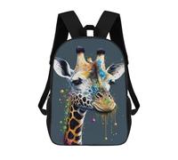 sinyumoney Impression 3D Colorful Giraffe Art Print-4 Sacs À Dos Scolaires Pour Enfants De 17 Pouces, Sacs À Livres Pour Garçons, Grand Sac À Dos De Voyage, Sacs À Dos De Jour