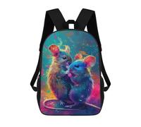 sinyumoney Impression 3D Colorful Mouse Artwork Sacs À Dos Scolaires Pour Enfants De 17 Pouces, Sacs À Livres Pour Garçons, Grand Sac À Dos De Voyage, Sacs À Dos De Jour