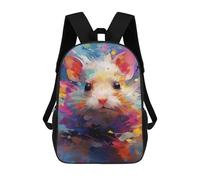 sinyumoney Impression 3D Colorful Rabbit Painting Sacs À Dos Scolaires Pour Enfants De 17 Pouces, Sacs À Livres Pour Garçons, Grand Sac À Dos De Voyage, Sacs À Dos De Jour