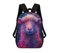 sinyumoney Impression 3D Colorful Sheep Pop Art Style Portrait Sacs À Dos Scolaires Pour Enfants, Cartables Pour Garçons, Grand Sac À Dos De Voyage, Sacs À Dos De Jour 17inch