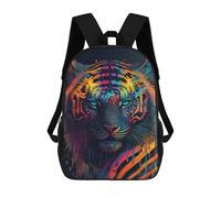 sinyumoney Impression 3D Colorful Tiger Art Print-22 Sacs À Dos Scolaires Pour Enfants De 17 Pouces, Sacs À Livres Pour Garçons, Grand Sac À Dos De Voyage, Sacs À Dos De Jour