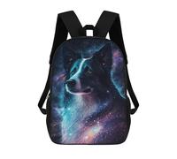 sinyumoney Impression 3D Cosmic Canine Aurora Sacs À Dos Scolaires Pour Enfants De 17 Pouces, Sacs À Livres Pour Garçons, Grand Sac À Dos De Voyage, Sacs À Dos De Jour
