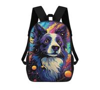 sinyumoney Impression 3D Cosmic Canine Canvas-1 Sacs À Dos Scolaires Pour Enfants De 17 Pouces, Sacs À Livres Pour Garçons, Grand Sac À Dos De Voyage, Sacs À Dos De Jour
