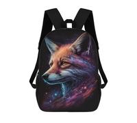 sinyumoney Impression 3D Cosmic Fox Portrait Print-1 Sacs À Dos Scolaires Pour Enfants De 17 Pouces, Sacs À Livres Pour Garçons, Grand Sac À Dos De Voyage, Sacs À Dos De Jour