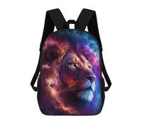 sinyumoney Impression 3D Cosmic Lion Portrait-11 Sacs À Dos Scolaires Pour Enfants, Cartables Pour Garçons, Grand Sac À Dos De Voyage, Sacs À Dos De Jour 17inch