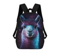 sinyumoney Impression 3D Cosmic Llama Art Print-2 Sacs À Dos Scolaires Pour Enfants De 17 Pouces, Sacs À Livres Pour Garçons, Grand Sac À Dos De Voyage, Sacs À Dos De Jour