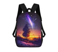 sinyumoney Impression 3D Cosmic Sunset Landscape Sacs À Dos Scolaires Pour Enfants, Cartables Pour Garçons, Grand Sac À Dos De Voyage, Sacs À Dos De Jour 17inch
