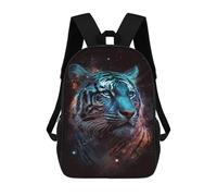 sinyumoney Impression 3D Cosmic Tiger Portrait-29 Sacs À Dos Scolaires Pour Enfants De 17 Pouces, Sacs À Livres Pour Garçons, Grand Sac À Dos De Voyage, Sacs À Dos De Jour