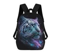 sinyumoney Impression 3D Cosmic Tiger Portrait Print-1 Sacs À Dos Scolaires Pour Enfants De 17 Pouces, Sacs À Livres Pour Garçons, Grand Sac À Dos De Voyage, Sacs À Dos De Jour
