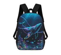sinyumoney Impression 3D Cosmic Whale Underwater Sacs À Dos Scolaires Pour Enfants, Cartables Pour Garçons, Grand Sac À Dos De Voyage, Sacs À Dos De Jour 17inch