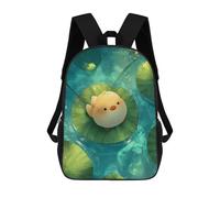 sinyumoney Impression 3D Cute Chick And Frog on Lilypads Sacs À Dos Scolaires Pour Enfants, Cartables Pour Garçons, Grand Sac À Dos De Voyage, Sacs À Dos De Jour 17inch