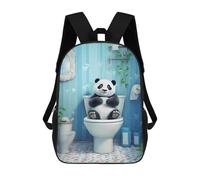 sinyumoney Impression 3D Cute Panda Toilet Sacs À Dos Scolaires Pour Enfants, Cartables Pour Garçons, Grand Sac À Dos De Voyage, Sacs À Dos De Jour 17inch