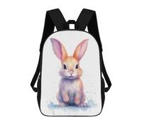sinyumoney Impression 3D Cute Pastel Baby Rabbit Sacs À Dos Scolaires Pour Enfants De 17 Pouces, Sacs À Livres Pour Garçons, Grand Sac À Dos De Voyage, Sacs À Dos De Jour