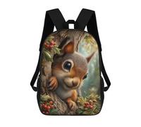 sinyumoney Impression 3D Cute Squirrel Peeking from Tree Hollow Sacs À Dos Scolaires Pour Enfants De 17 Pouces, Sacs À Livres Pour Garçons, Grand Sac À Dos De Voyage, Sacs À Dos De Jour