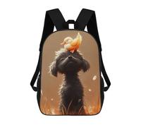 sinyumoney Impression 3D Duck on Dog Head Sacs À Dos Scolaires Pour Enfants De 17 Pouces, Sacs À Livres Pour Garçons, Grand Sac À Dos De Voyage, Sacs À Dos De Jour