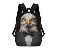 sinyumoney Impression 3D Eagle in Tuxedo Sacs À Dos Scolaires Pour Enfants, Cartables Pour Garçons, Grand Sac À Dos De Voyage, Sacs À Dos De Jour 17inch