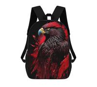sinyumoney Impression 3D Eagle with Red Feathers Sacs À Dos Scolaires Pour Enfants, Cartables Pour Garçons, Grand Sac À Dos De Voyage, Sacs À Dos De Jour 17inch