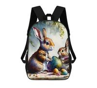 sinyumoney Impression 3D Easter Bunny with Eggs-4 Sacs À Dos Scolaires Pour Enfants De 17 Pouces, Sacs À Livres Pour Garçons, Grand Sac À Dos De Voyage, Sacs À Dos De Jour