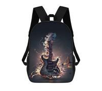 sinyumoney Impression 3D Electric Guitar Art Print-1 Sacs À Dos Scolaires Pour Enfants De 17 Pouces, Sacs À Livres Pour Garçons, Grand Sac À Dos De Voyage, Sacs À Dos De Jour