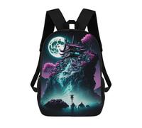 sinyumoney Impression 3D Enchanted Moonlit Pagoda Sacs À Dos Scolaires Pour Enfants, Cartables Pour Garçons, Grand Sac À Dos De Voyage, Sacs À Dos De Jour 17inch