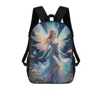 sinyumoney Impression 3D Fairy with Iridescent Wings Sacs À Dos Scolaires Pour Enfants, Cartables Pour Garçons, Grand Sac À Dos De Voyage, Sacs À Dos De Jour 17inch