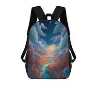 sinyumoney Impression 3D Fantasy Cloud Cityscape Sacs À Dos Scolaires Pour Enfants De 17 Pouces, Sacs À Livres Pour Garçons, Grand Sac À Dos De Voyage, Sacs À Dos De Jour