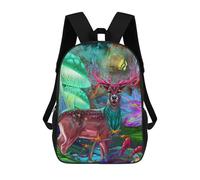 sinyumoney Impression 3D Fantasy Forest Deer Sacs À Dos Scolaires Pour Enfants, Cartables Pour Garçons, Grand Sac À Dos De Voyage, Sacs À Dos De Jour 17inch