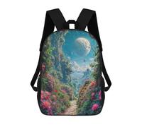sinyumoney Impression 3D Fantasy Garden Path Sacs À Dos Scolaires Pour Enfants, Cartables Pour Garçons, Grand Sac À Dos De Voyage, Sacs À Dos De Jour 17inch